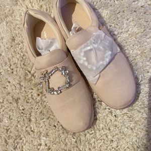 Rose Gold Jeweled Sneakers